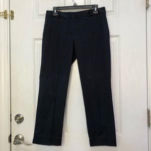 Talbots navy blue cotton crop pants, size 4